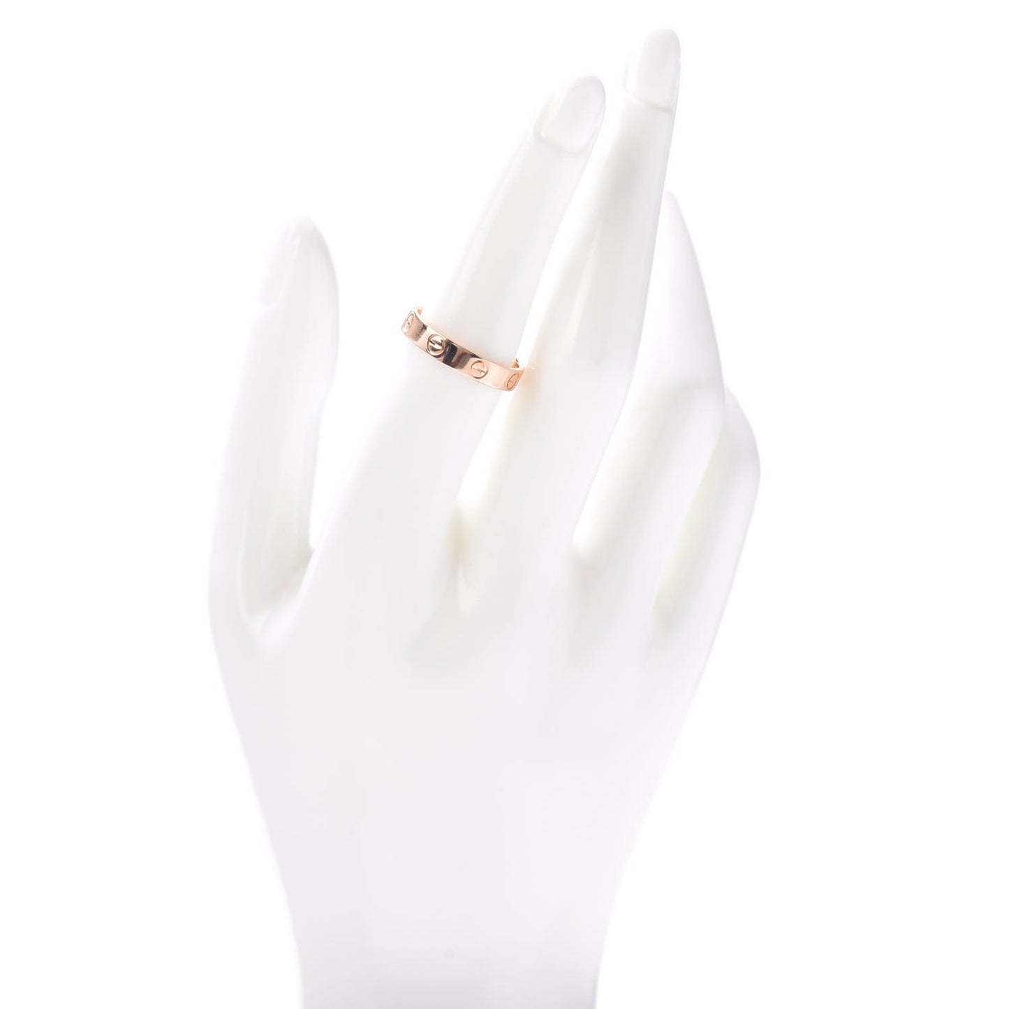 18K Pink Gold 3.5mm LOVE Wedding Band Ring 54 6.75