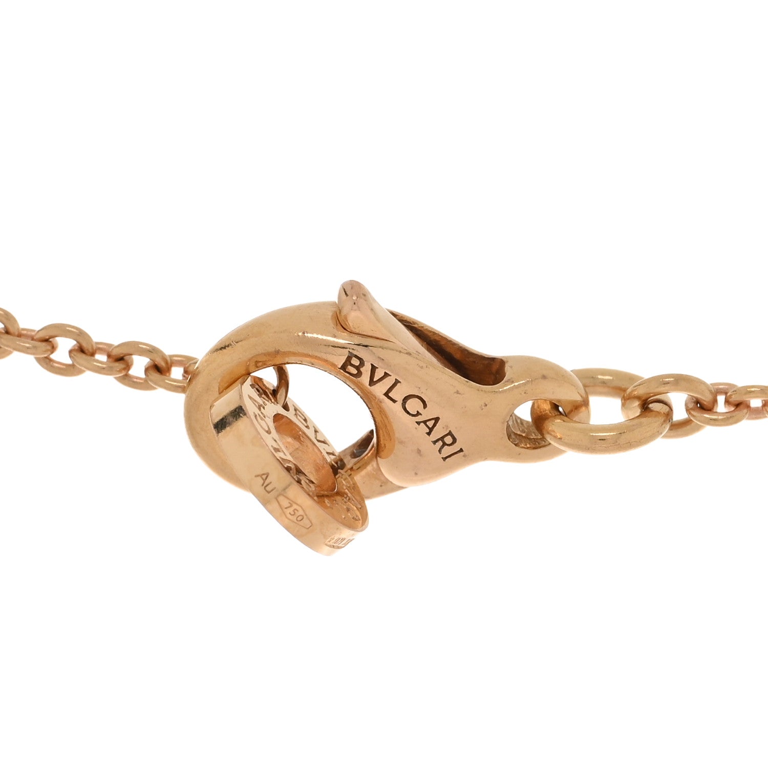 Bulgari 18K Rose Gold Black Ceramic Diamond B.Zero1 Pendant
