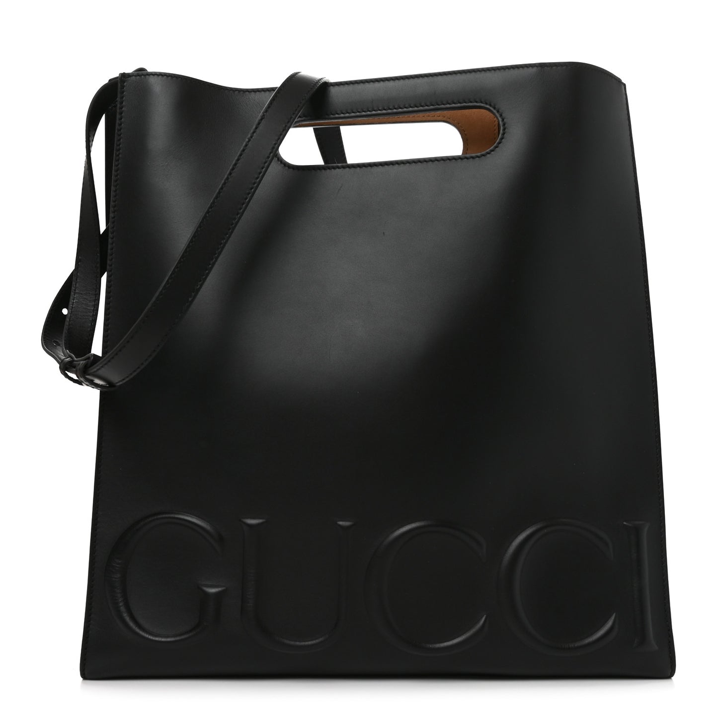 Calfskin Embossed Medium XL Tote Black