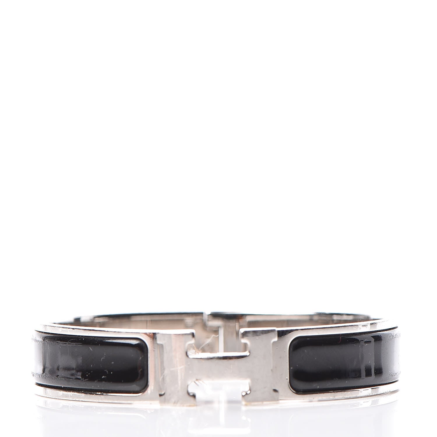Hermes Enamel Narrow Clic Clac H Bracelet PM Black 1 of 6