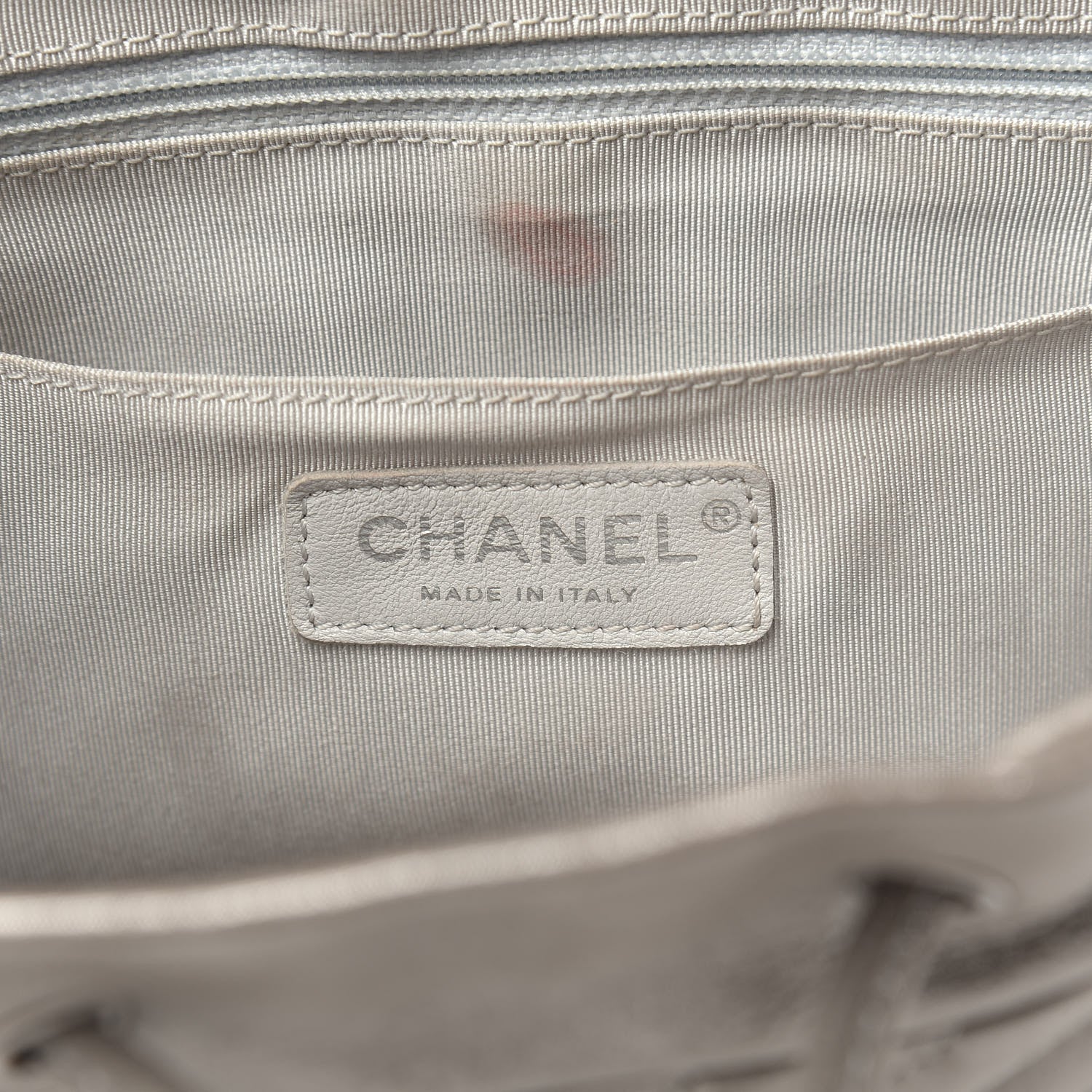 Chanel Metallic Calfskin Chevron Quilted Urban Spirit Backpack Silver 5 of 14