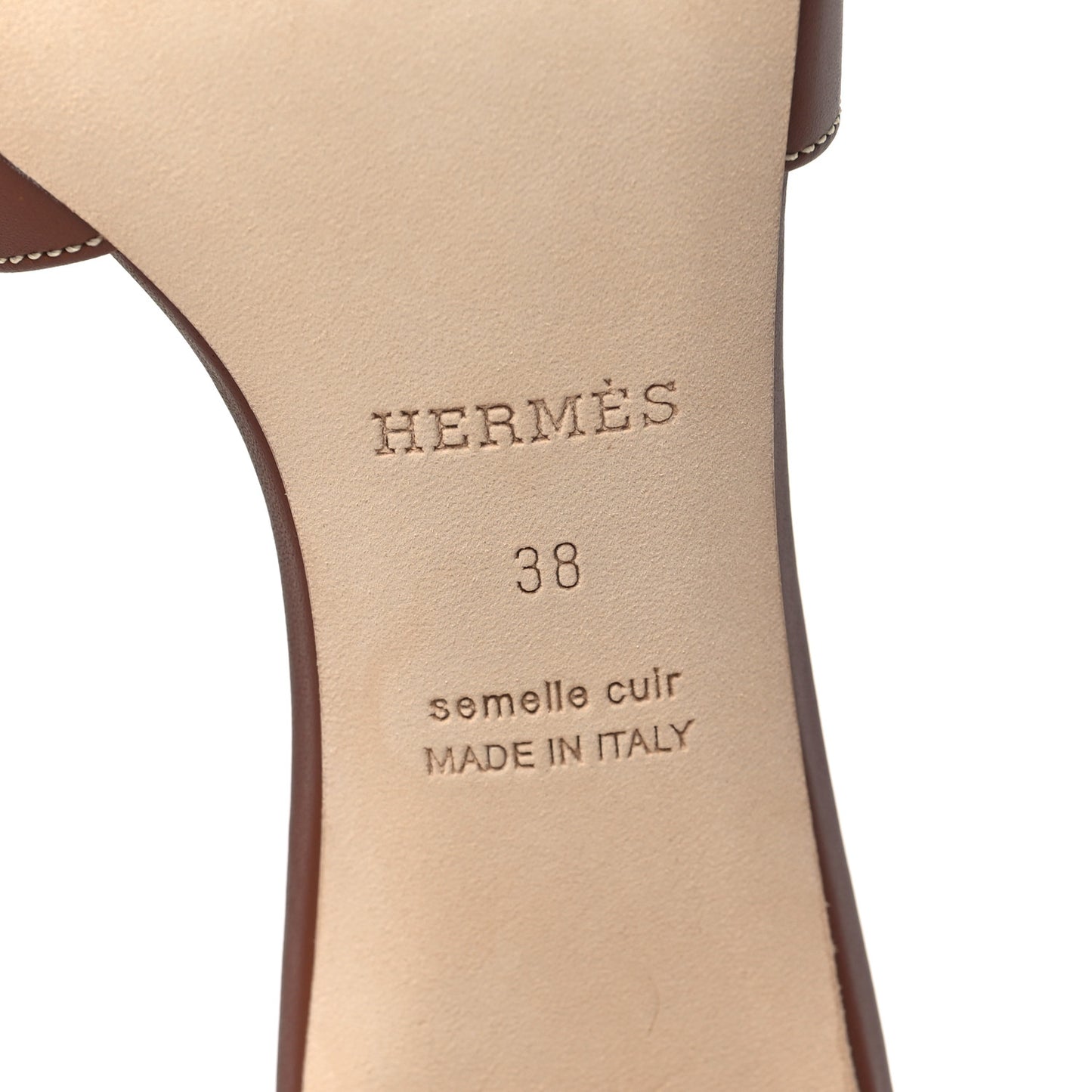 Calfskin Oasis Sandals 38 Gold
