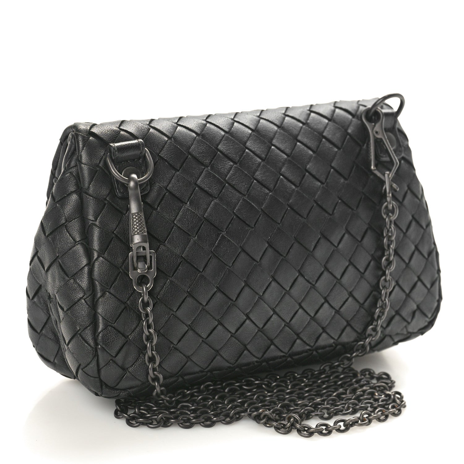 Bottega Veneta Nappa Intrecciato Mini Chain Messenger Black 3 of 13