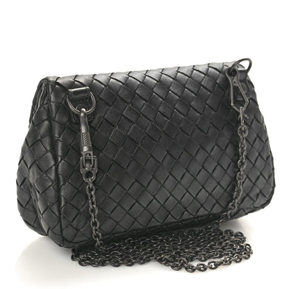 Bottega Veneta Nappa Intrecciato Mini Chain Messenger Black 3 of 13