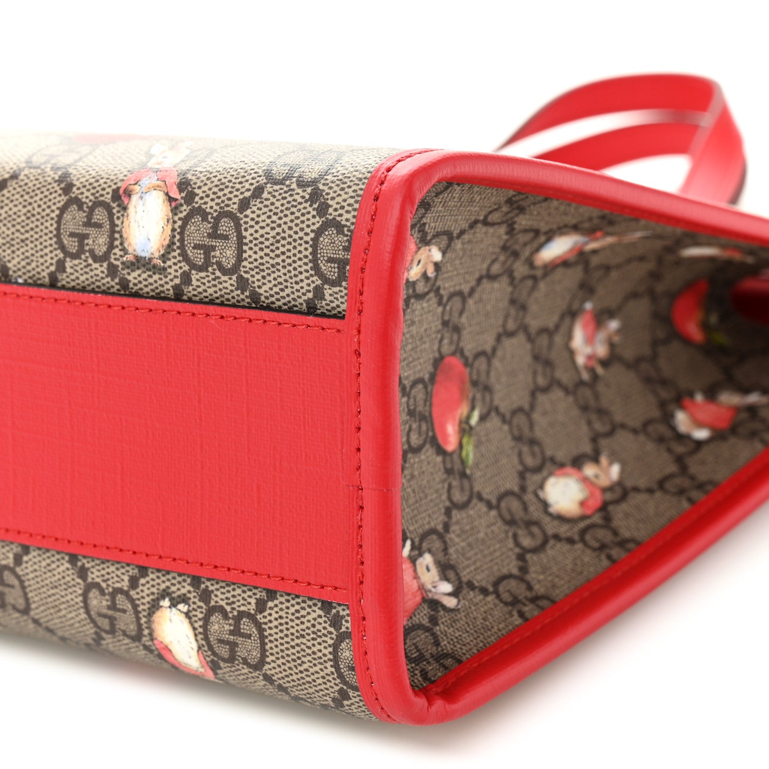 Gucci X Peter Rabbit GG Supreme Monogram Rabbit Apple Childrens Tote Beige Ebony Multicolor Bright Hibiscus 11 of 11