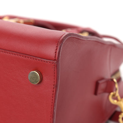 Saint Laurent Calfskin Small Monogram Cabas Lipstick Red 9 of 25