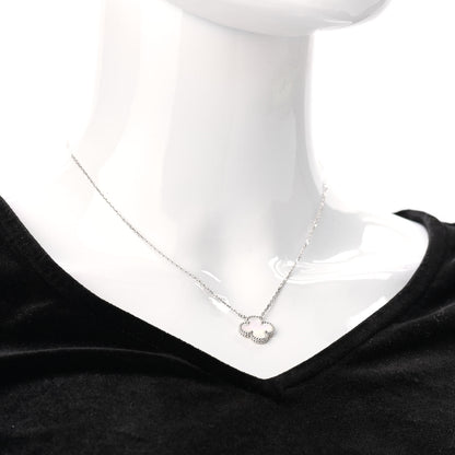 Van Cleef & Arpels 18K White Gold Mother of Pearl Vintage Alhambra Pendant Necklace 2 of 5