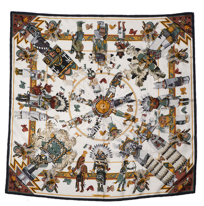 Hermes Silk Kachinas Scarf 90 2 of 5