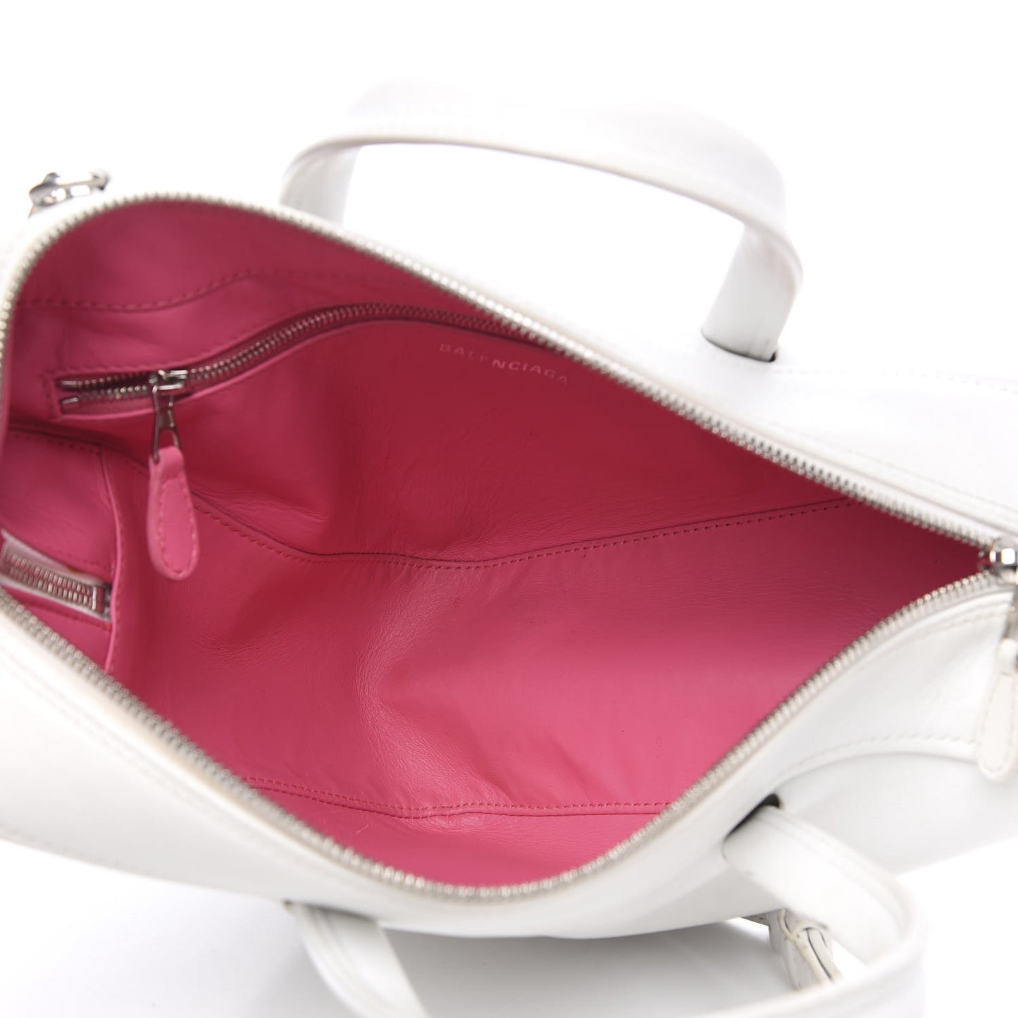 Calfskin S Triangle Duffle White