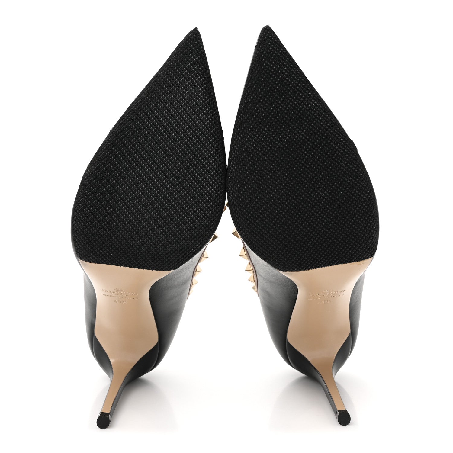 Valentino Garavani Nappa Rockstud 100mm Pumps 41.5 Black Poudre 5 of 16