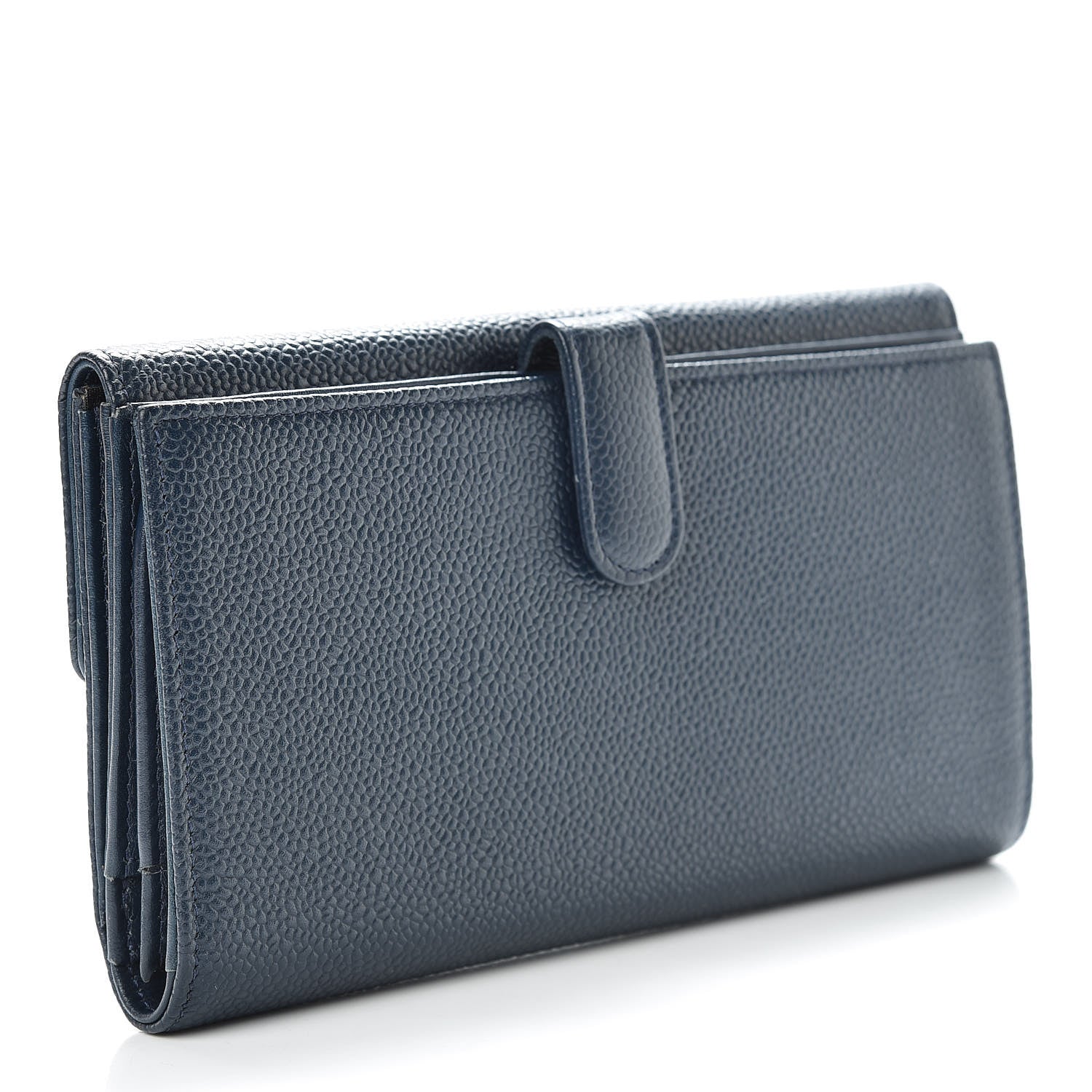 Chanel Caviar Timeless CC Large Flap Wallet Navy Blue 3 of 11