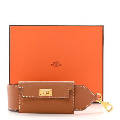 Hermes Swift Epsom Pocket Kelly Shoulder Strap Gold 4 of 4