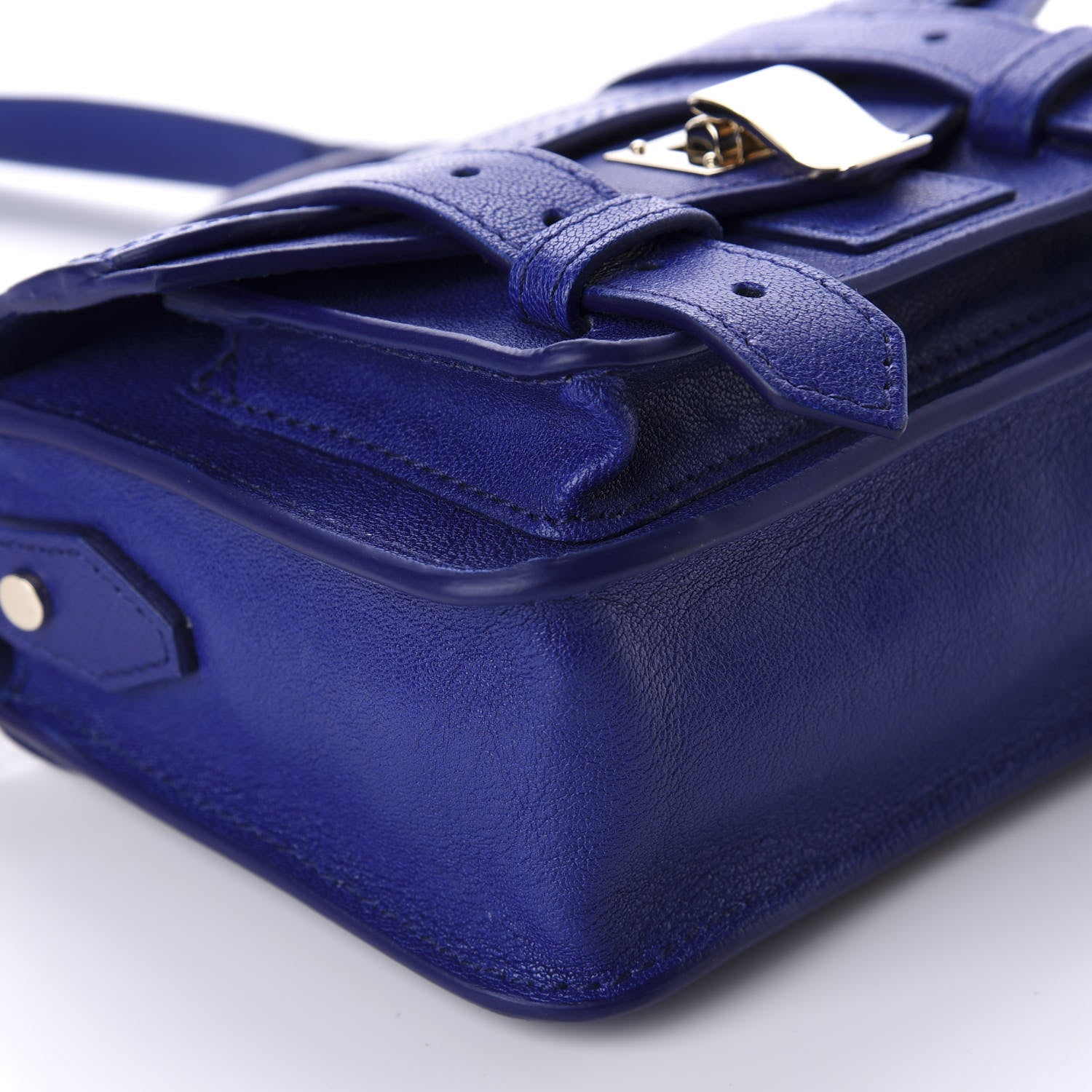 Proenza Schouler Lambskin Micro PS1 Satchel Sapphire 6 of 9