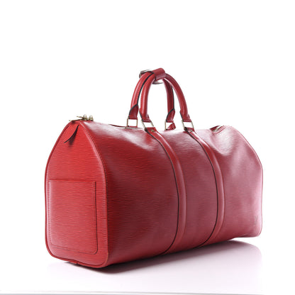 Louis Vuitton Epi Keepall 45 Castillan Red 2 of 10