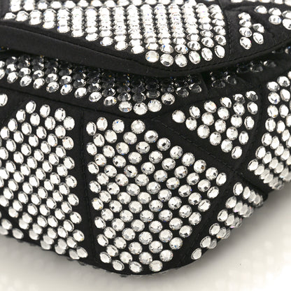 Prada Satin Crystal Mini Bag With Chain Black 8 of 8