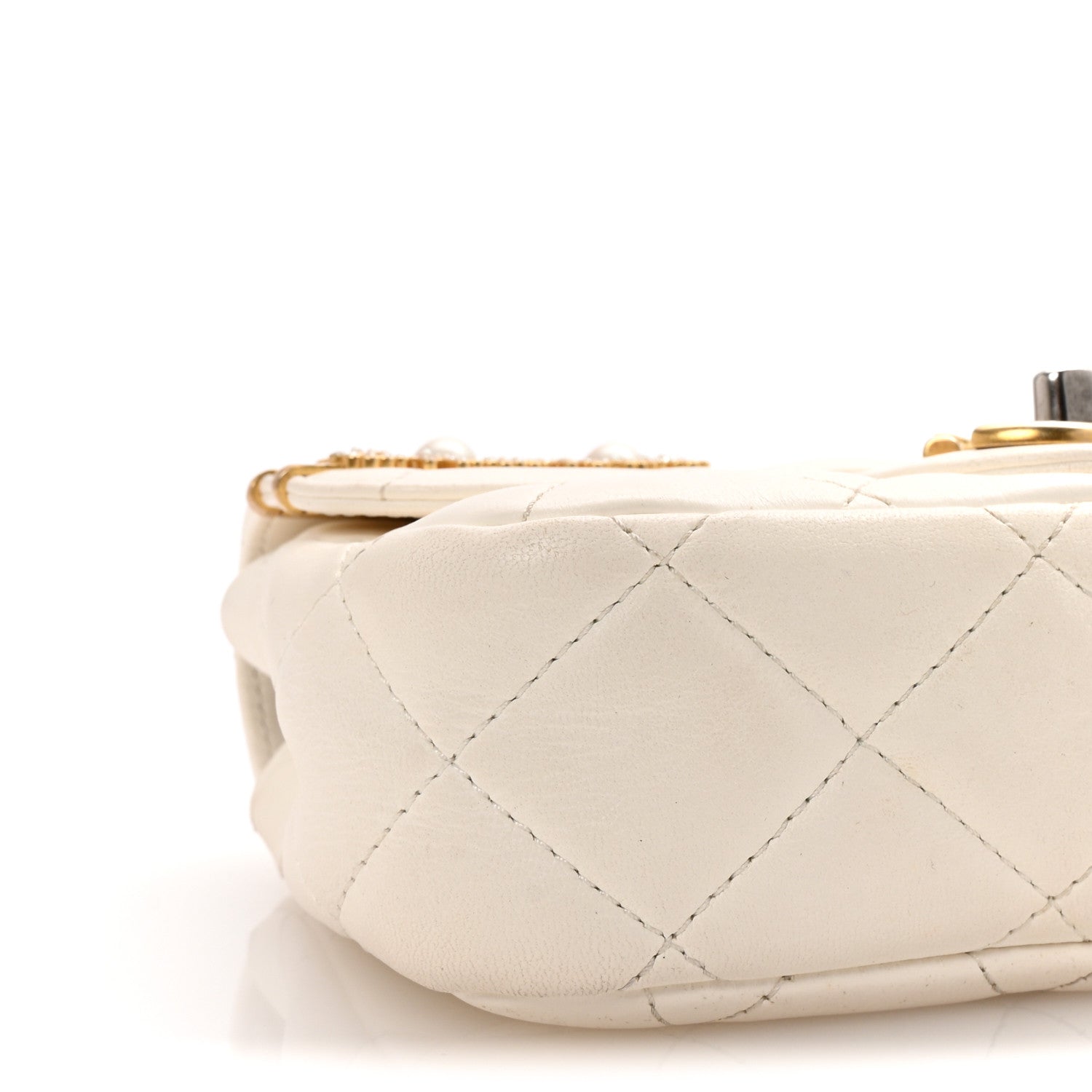 Chanel Lambskin Quilted Mini Coco Clips Flap White 9 of 10