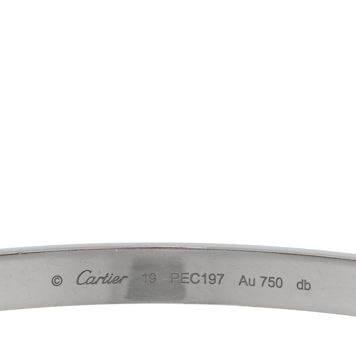 18K White Gold LOVE Bracelet 19