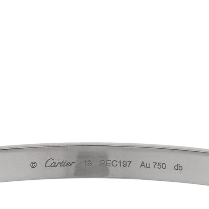 Cartier 18K White Gold LOVE Bracelet 19 3 of 7