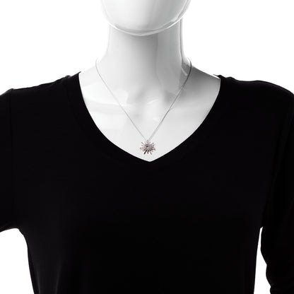 Roberto Coin 18K Rose White Gold Diamond Tiny Treasures Sun Pendant Necklace 2 of 7