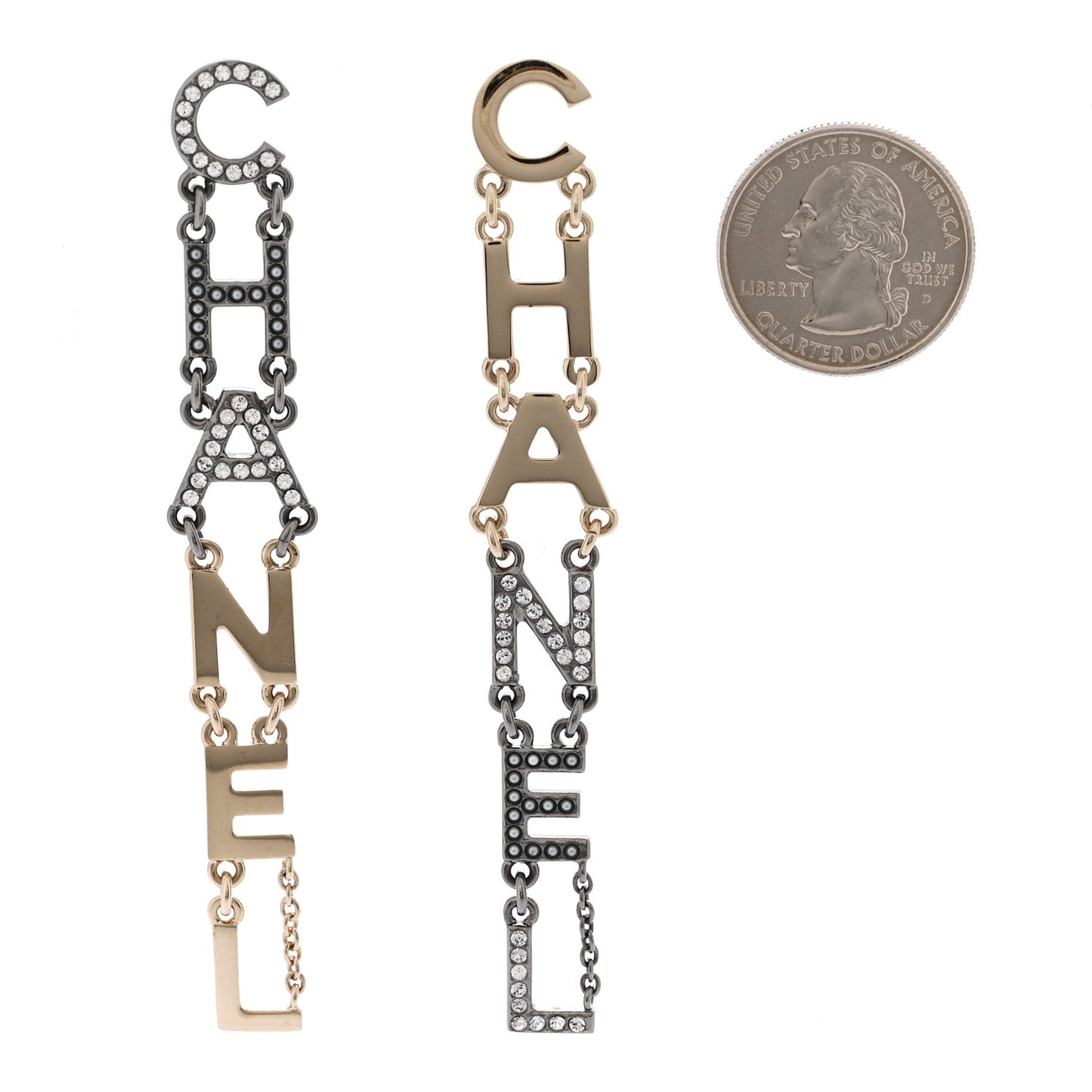 Crystal Pearl Chanel Bright Young Things Earrings Gold Ruthenium