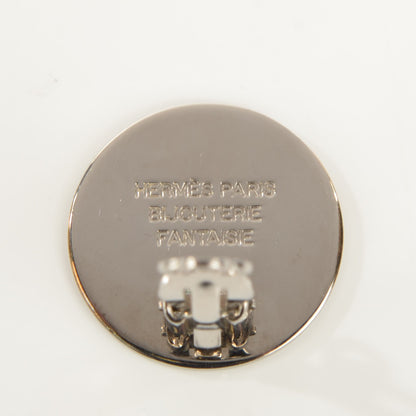 Hermes Palladium Clou De Selle Clip On Earrings 5 of 5