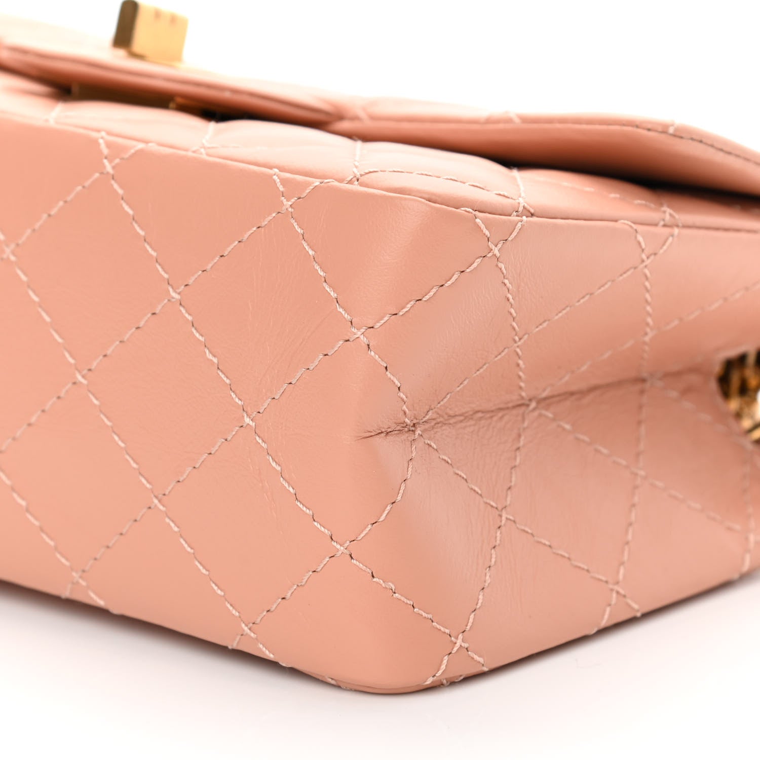 Chanel Aged Calfskin Quilted 2.55 Reissue Mini Flap Beige 10 of 12