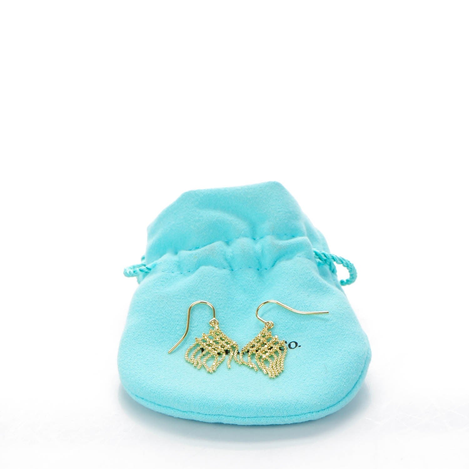 Tiffany 18K Yellow Gold Fringe Drop Earrings 5 of 5