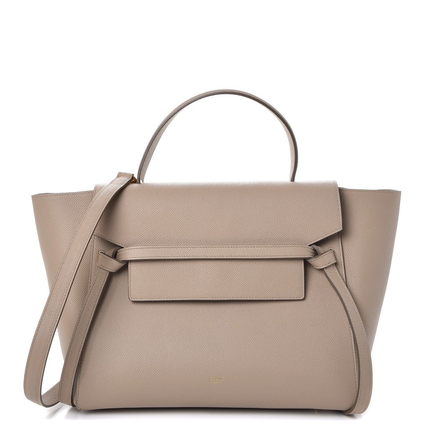 Grained Calfskin Mini Belt Bag Light Taupe