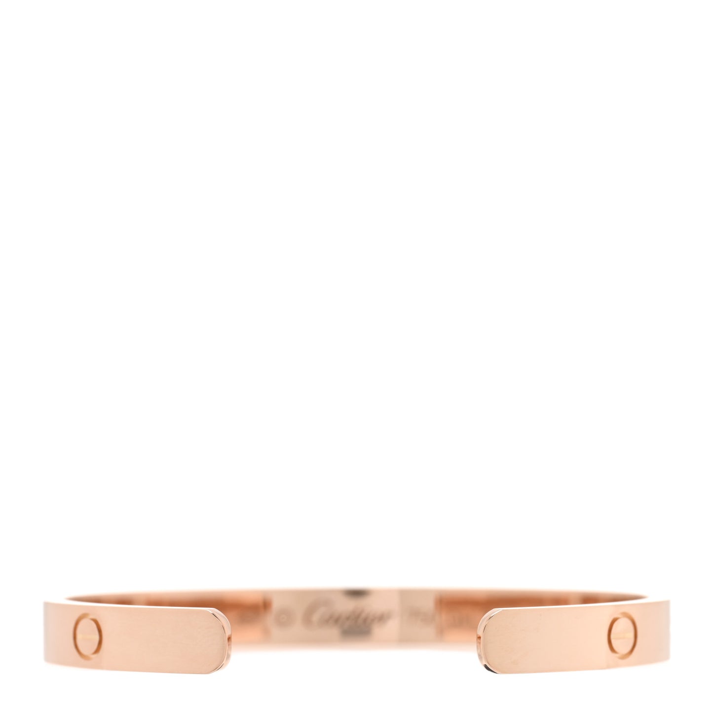 18K Pink Gold LOVE Cuff Bracelet 17