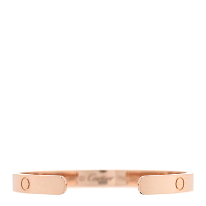 Cartier 18K Pink Gold LOVE Cuff Bracelet 17 1 of 3