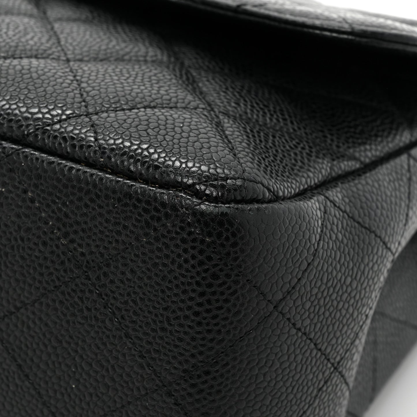 Caviar Quilted Jumbo Single Flap Black
