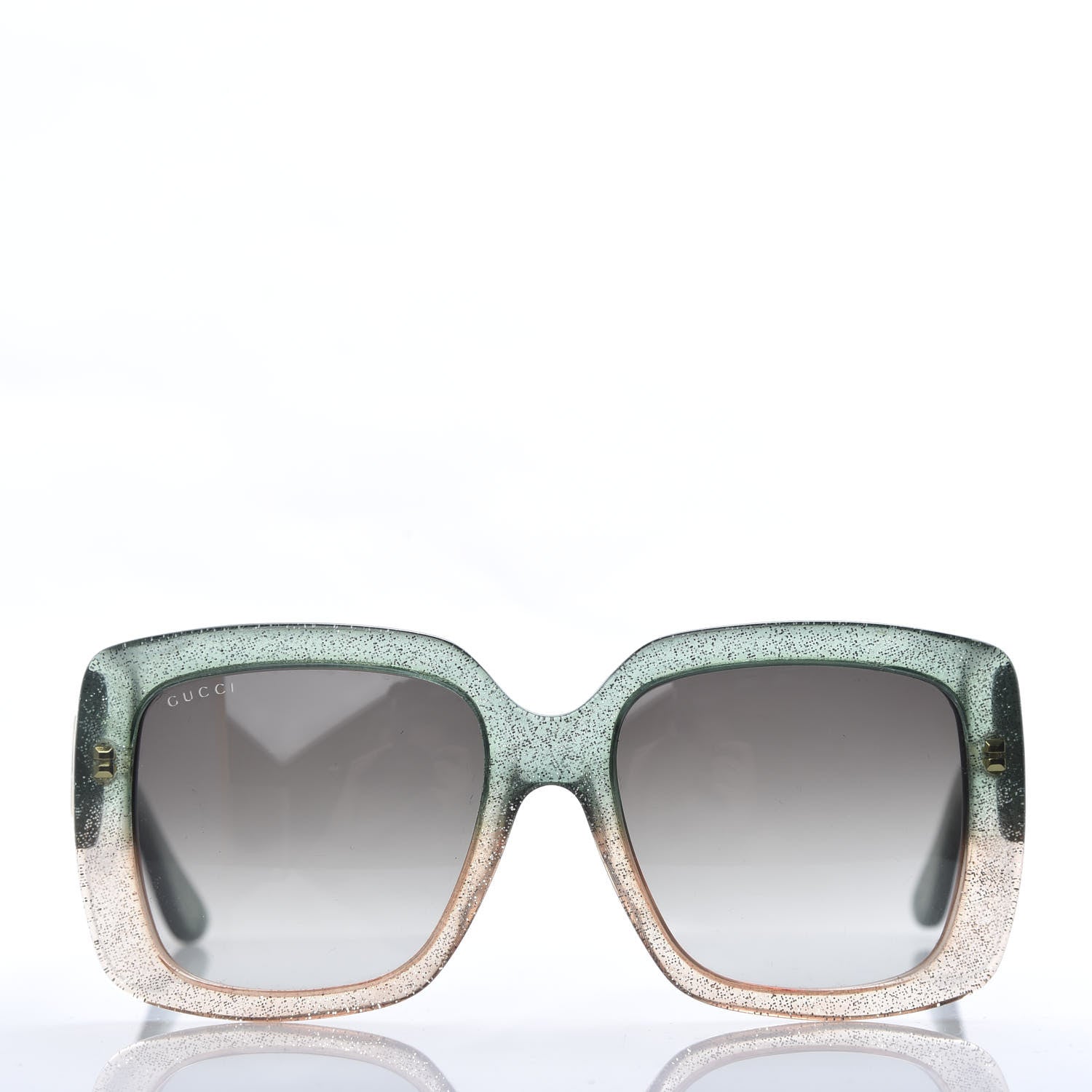 Gucci Acetate Glitter Optyl Square Sunglasses GG3837/F/S Green Pink 2 of 9