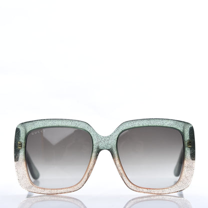 Gucci Acetate Glitter Optyl Square Sunglasses GG3837/F/S Green Pink 2 of 9