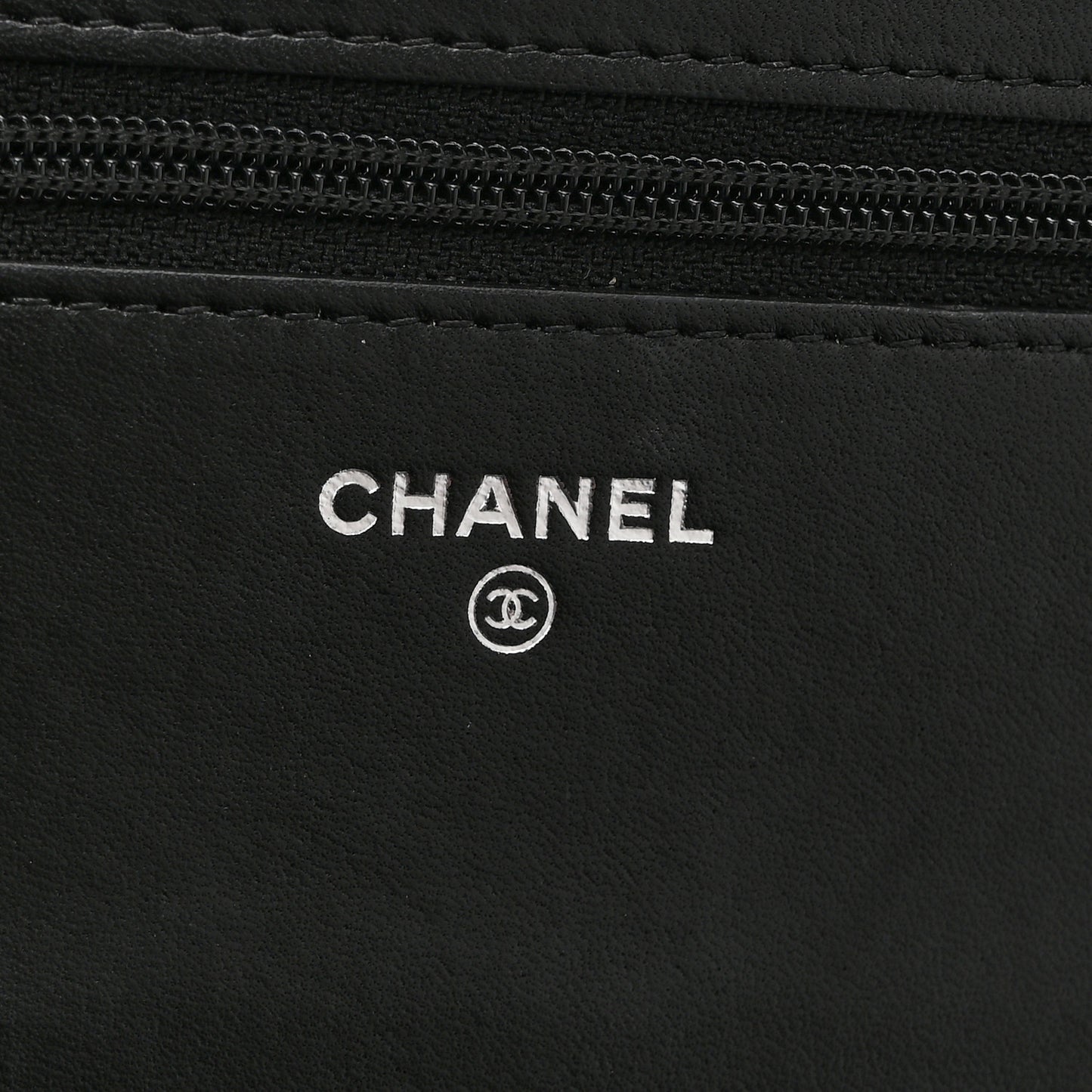 Printed Lambskin Airlines Wallet On Chain WOC White Blue Black