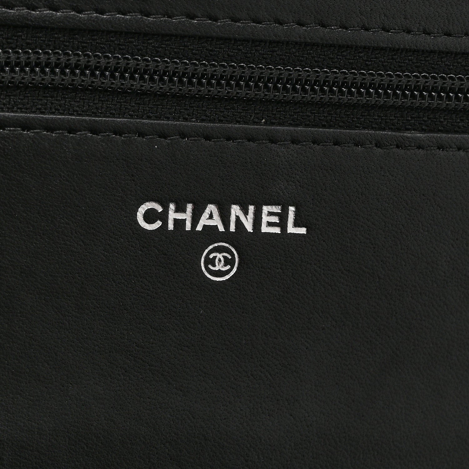 Chanel Printed Lambskin Airlines Wallet On Chain WOC White Blue Black 8 of 13
