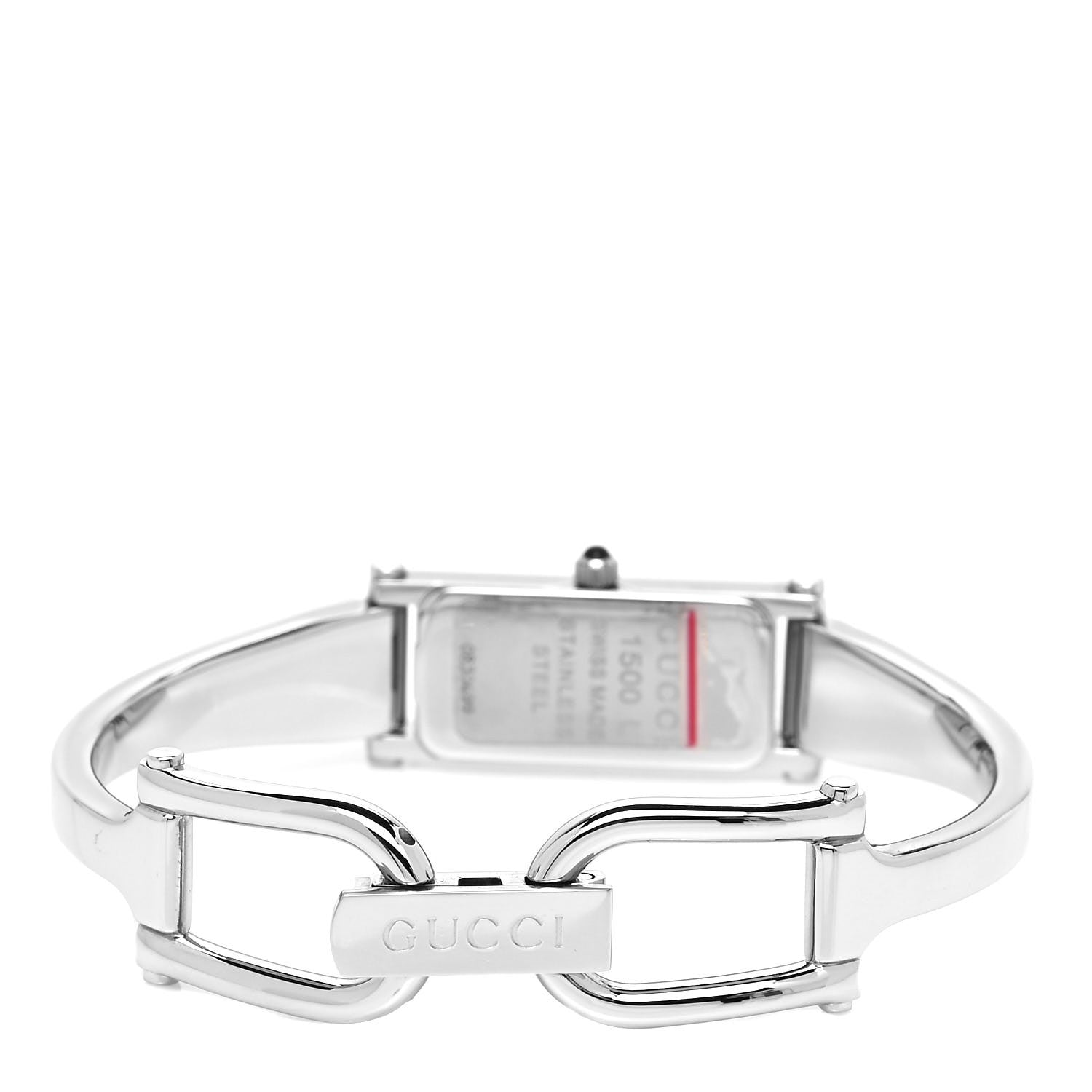 Gucci Stainless Steel 12mm 1500L Horsebit Quartz Watch Black 3 of 4