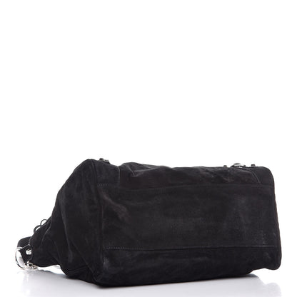 Balenciaga Baby Daim Suede Classic Silver Hardware Velo Black 4 of 9