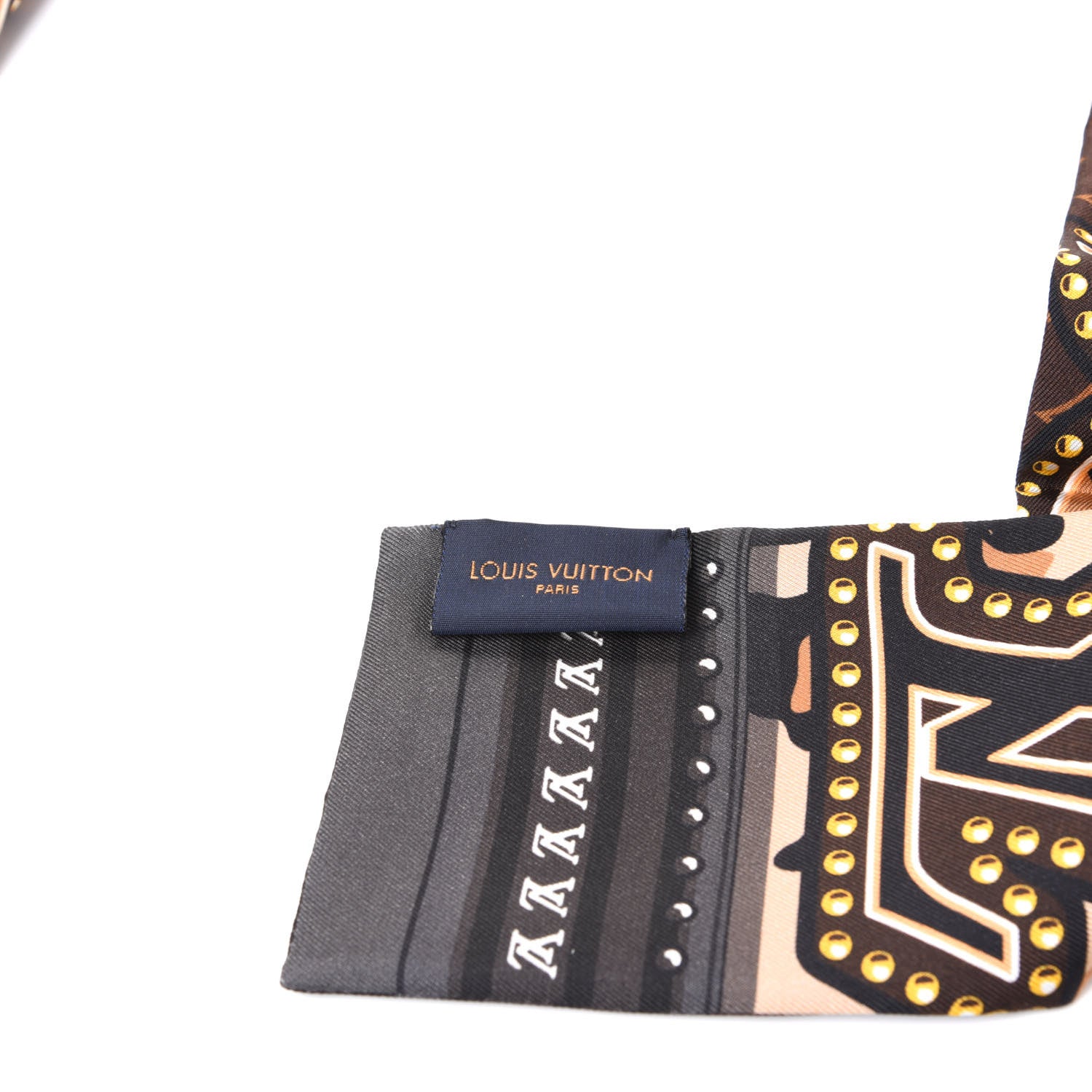 Louis Vuitton Silk Monogram LV World Bandeau Brown 3 of 6
