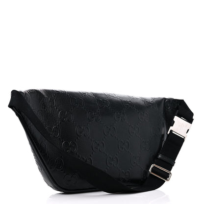 Gucci Calfskin GG Tennis Embossed Pocket Belt Bag Black 3 of 12