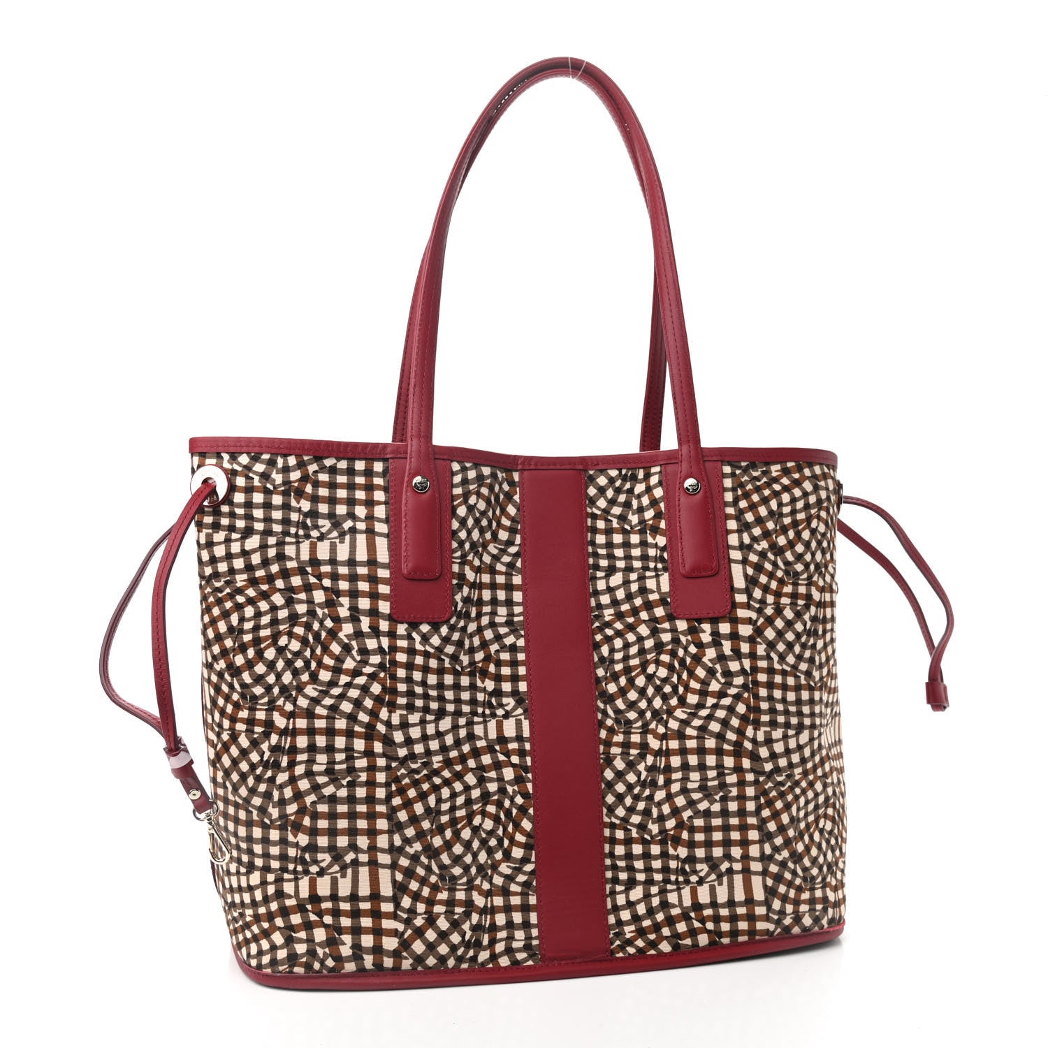 MCM Visetos Medium Liz Reversible Shopper Tote Beige Red 5 of 14