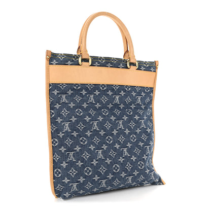 Louis Vuitton Monogram Denim Sac Plat Blue 3 of 13