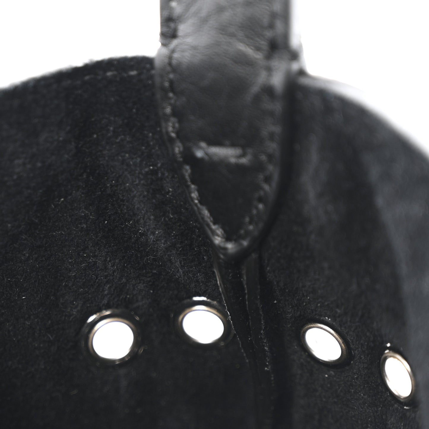 Grained Calfskin Studded Nellcote Fringe Shoulder Bag Black