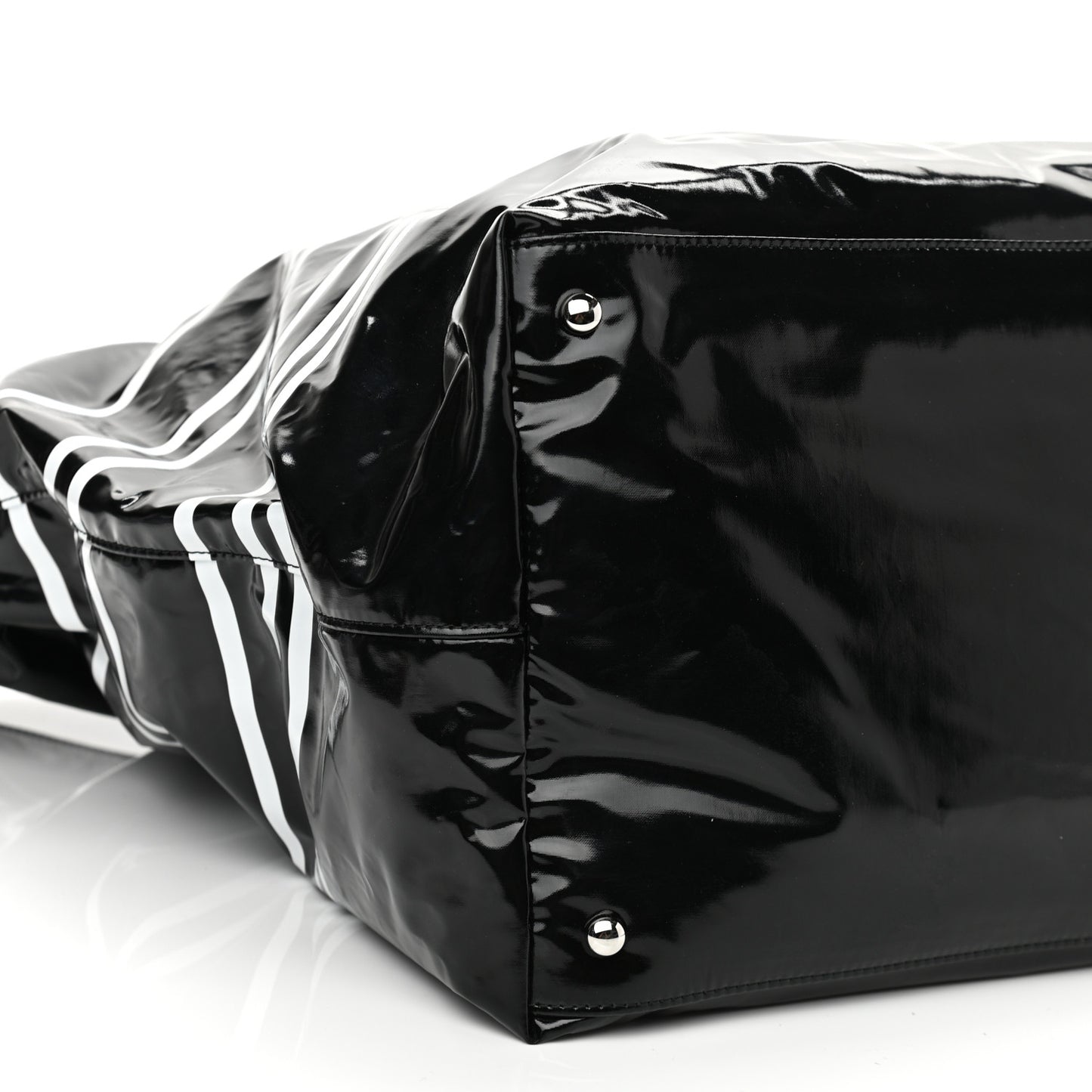 Vinyl Large La Pausa Bay Shopping Bag Black