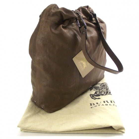 Burberry Leather Elmgate Packable Tote Nutmeg 3 of 10