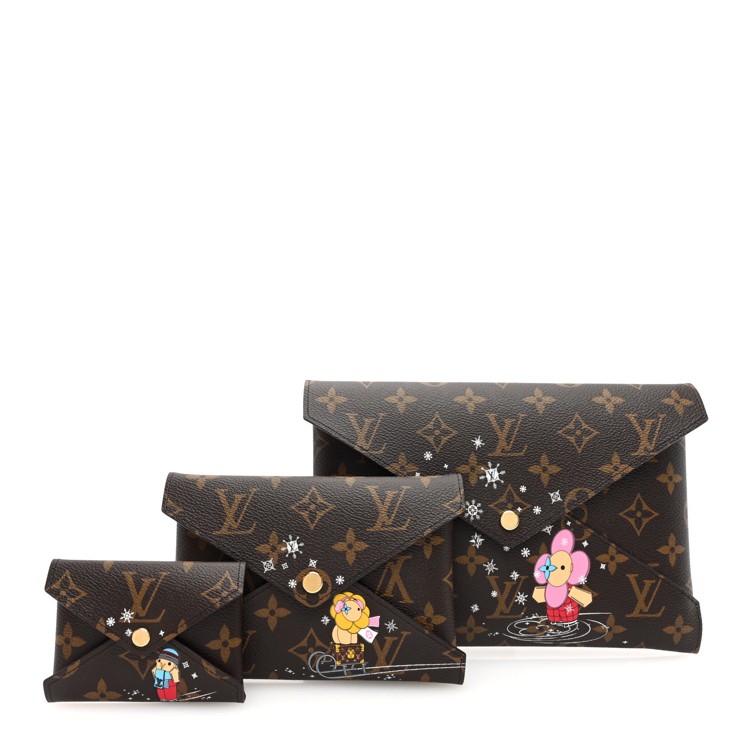 Louis Vuitton Monogram 2023 Christmas Animation Kirigami Pochette Set 3 of 7