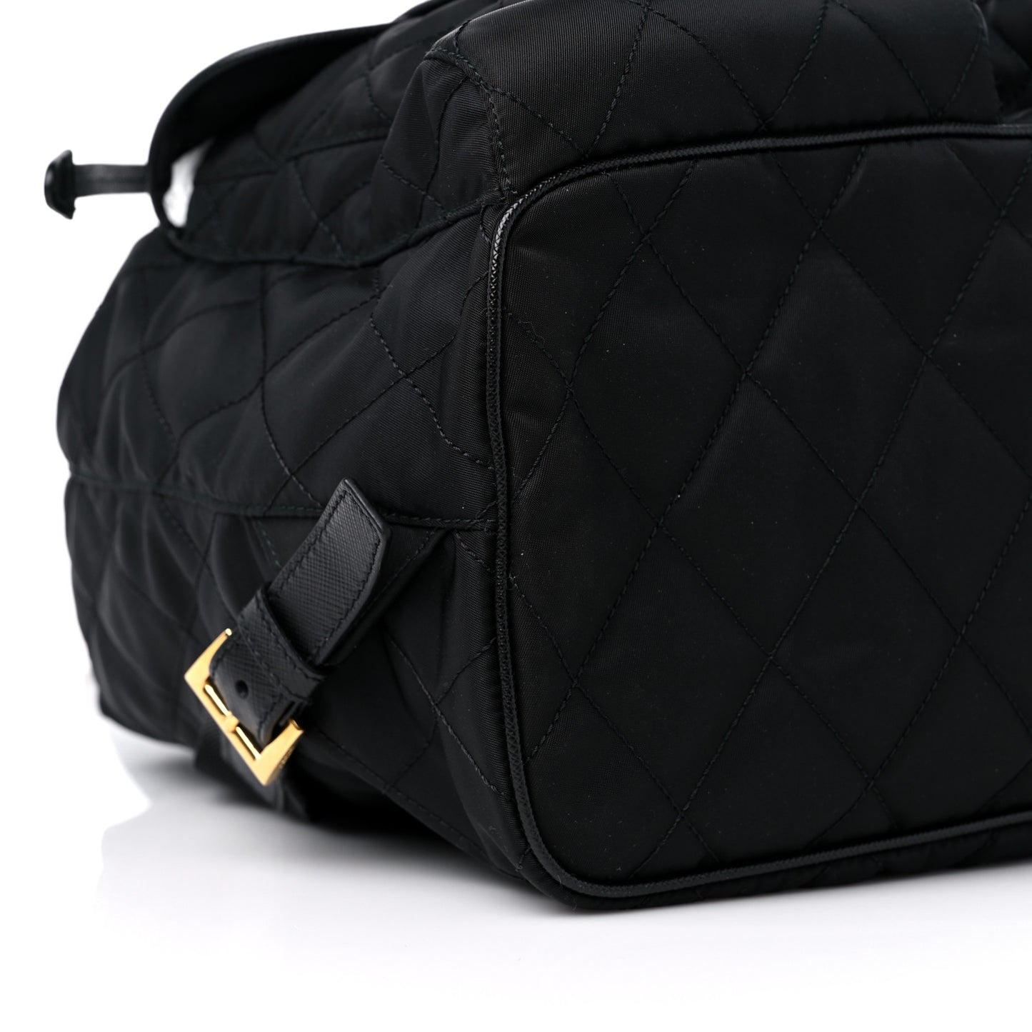 Tessuto Nylon Saffiano Vela Quilted Backpack Black