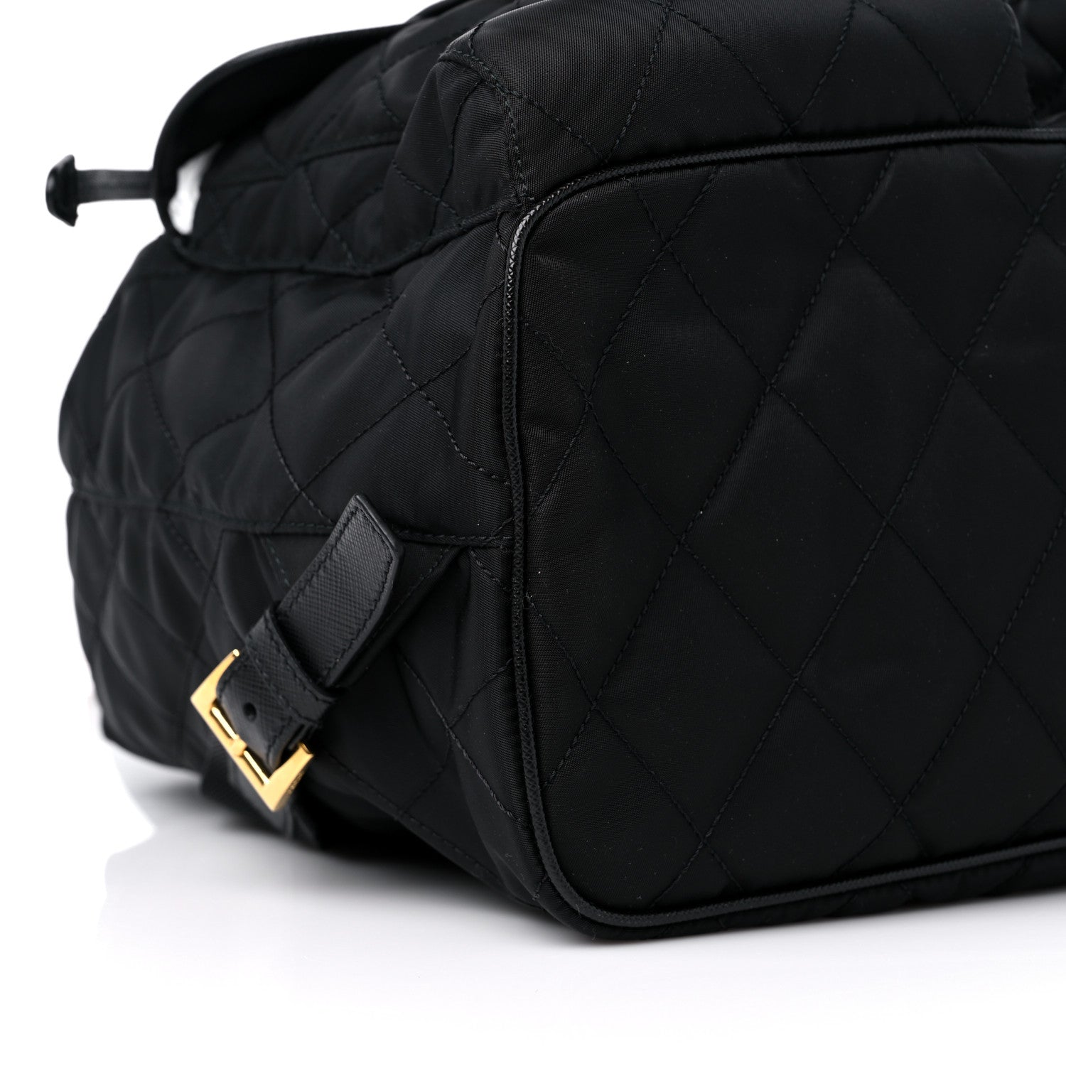 Prada Tessuto Nylon Saffiano Vela Quilted Backpack Black 7 of 8