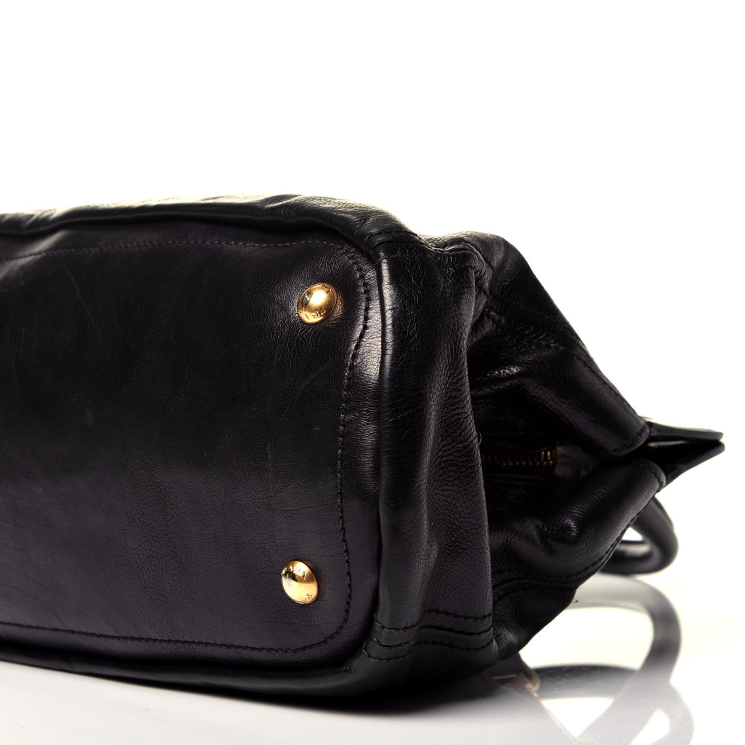 Prada Glace Calf Tote Black 10 of 10
