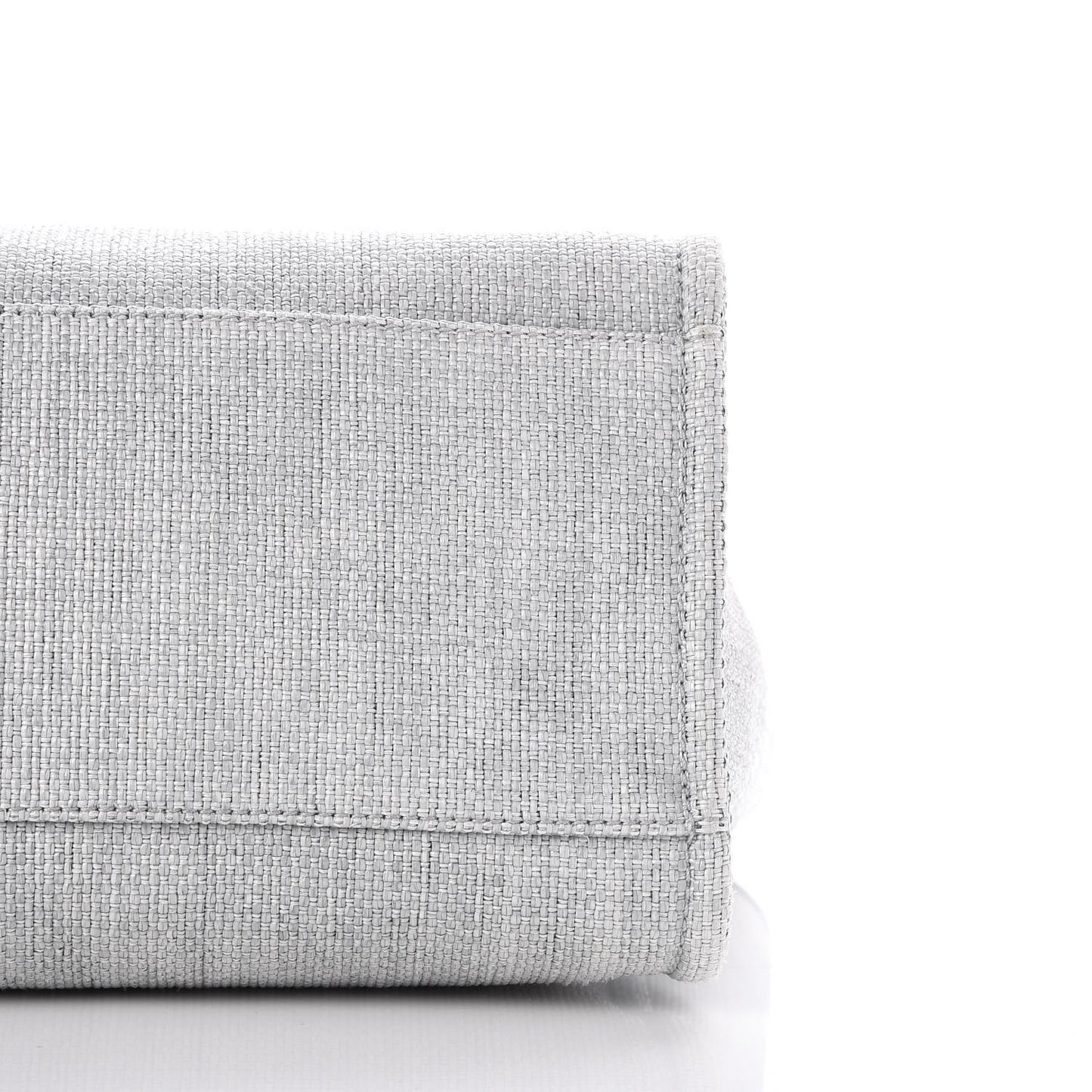 Woven Straw Raffia Large Deauville Tote Grey