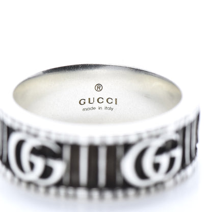 Gucci Sterling Silver Double G Band Ring 53 6.5 5 of 6